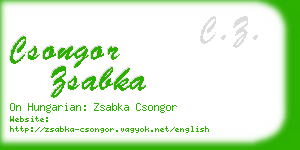 csongor zsabka business card